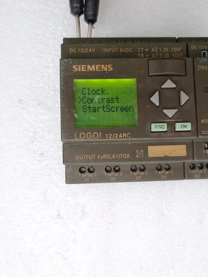 Siemens 6ED1052-1MD00-0BA5 Logo 12/24RC With 6ED1055-1MB00-0BA1 Expansion Module